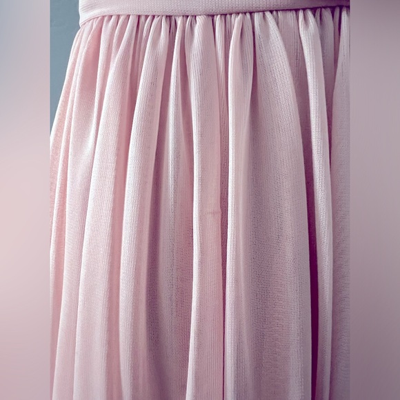 DAVID’S BRIDAL LONG CHIFFON ASYMMETRIC NECKLINE GREEK ROMAN TOGA DRESS SIZE 14 - Picture 9 of 12